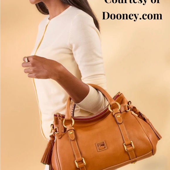 Dooney & Bourke, Florentine Satchel (Navy) REGULAR SIZE NOT MINI - Picture 11 of 14